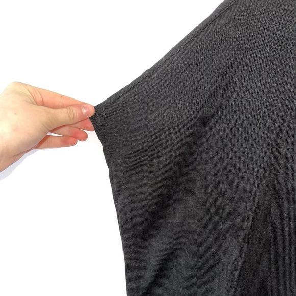 Francesca’s Miami Black Boho Fringe Oversized Poncho Top Small Women’s - Picture 3 of 9